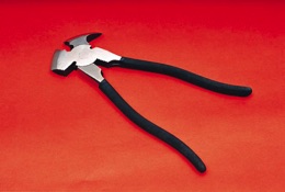 #00107 10" fence pliers with hammer head.